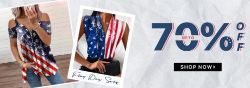 Promotion of Boutiquefeel’s Flag Day collection with up to 70% OFF