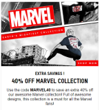 Promo Code Zavvi 40% OFF Marvel Collection
