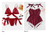 Lingerie on sale at ROMWE, Discounts of up to 56%.